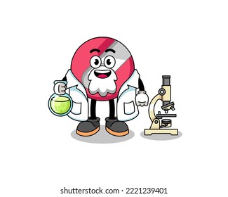sharpener as a scientist Mascot of pencil