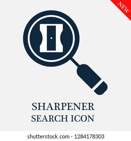 Sharpener search icon. Editable Sharpener search icon for web or mobile.