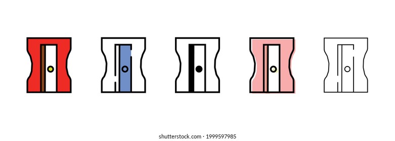 sharpener set vector type icon