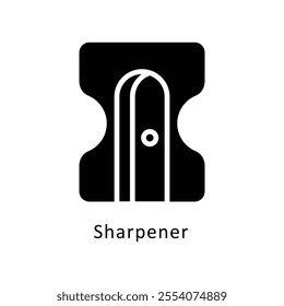 Sharpener vector Glyph Cricle Icon.Eps file 10