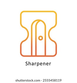 Sharpener Vector Gradient Outline Icon. Eps file 10