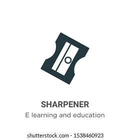 Sharpener vector icon on white background. Flat vector sharpener icon symbol sign from modern e learning and education collection for mobile concept and web apps design.