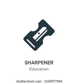 Sharpener vector icon on white background. Flat vector sharpener icon symbol sign from modern education collection for mobile concept and web apps design.