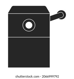 Icono de vector de Sharpener.Icono de vector negro aislado en el afilador de fondo blanco.