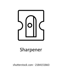 Sharpener vector Outline Icon Design illustration on White background. EPS 10 File  svg