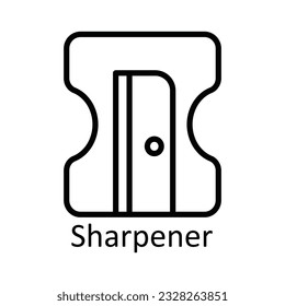 Sharpener Vector outline Icon Design illustration. Education Symbol on White background EPS 10 File