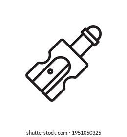 Sharpener vector outline icon style illustration. EPS 10 file