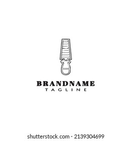 sharpening saw logo cartoon icon design template black modern isolated vector
