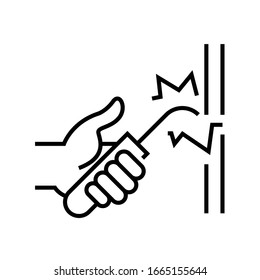 Sharping tool line icon, concept sign, outline vector illustration, linear symbol.