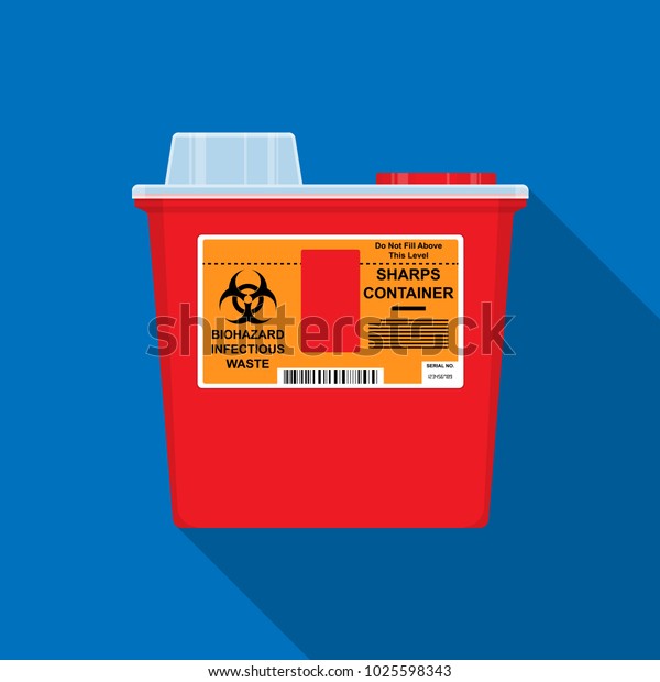 Sharps container HIV trash toxic risk care nurse\
label caution blood drug lab warning reused worker garbage hygiene\
danger lancet blade health sanitary virus clinic lacerate scalpel \
control injure