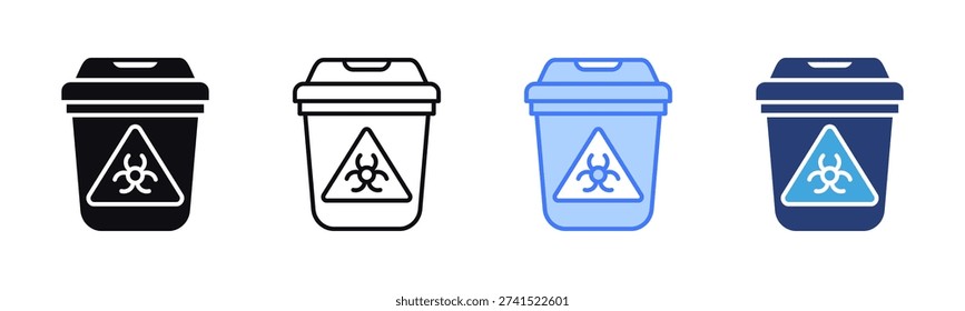 Sharps Container icon sheet multiple style collection