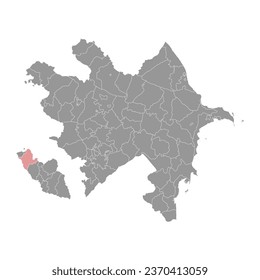 Sharur district map, administrative division of Azerbaijan.