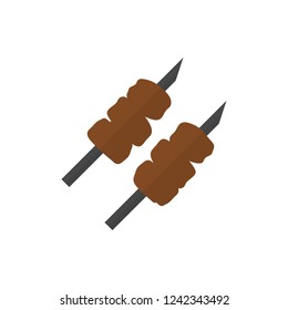 shashlik flat vector icon