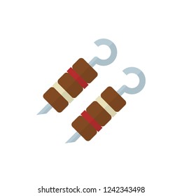 shashlik flat vector icon
