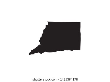 Shasta County outline map California region 