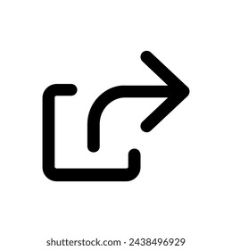 shate_from_square icon. Simple vector sign