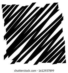 Schatter, Fraktur, Break-Effekt. Zerstörung, Zerstörung von Mustern, Textur. Beschädigtes Design-Element wurde beschädigt. Scatter-Splitter, Fragmente Hintergrund. Abstrakter Diagonalschlag, Schrägstrich, Rippeneffekt auf die Form 