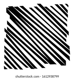 Shatter, fracture, break effect. Destruction, destroy pattern, texture. Damage slashed design element. Scatter splinters, fragments background. Abstract diagonal smash, slash, rip effect on shape 