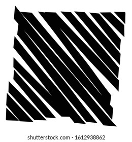 Shatter, fracture, break effect. Destruction, destroy pattern, texture. Damage slashed design element. Scatter splinters, fragments background. Abstract diagonal smash, slash, rip effect on shape 