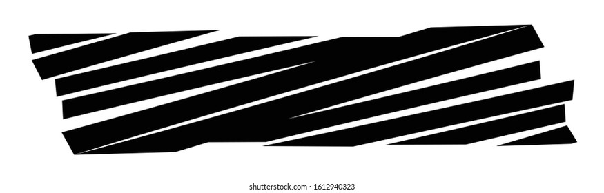 Shatter, fracture, break effect. Destruction, destroy pattern, texture. Damage slashed design element. Scatter splinters, fragments background. Abstract diagonal smash, slash, rip effect on shape 