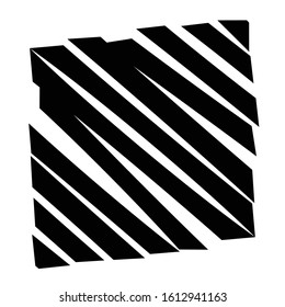 Shatter, Fracture, Break Effect. Destruction, Destroy Pattern, Texture. Damage Slashed Design Element. Scatter Splinters, Fragments Background. Abstract Diagonal Smash, Slash, Rip Effect On Shape 