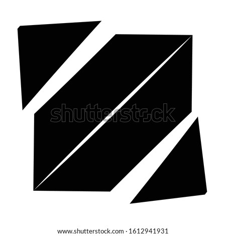 Shatter, fracture, break effect. Destruction, destroy pattern, texture. Damage slashed design element. Scatter splinters, fragments background. Abstract diagonal smash, slash, rip effect on shape 