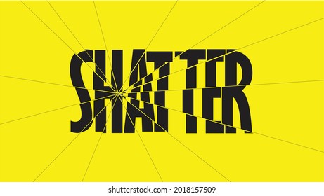 Shatter logo text with shatter effect