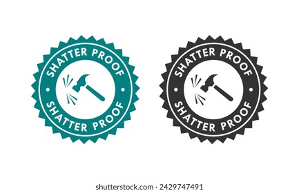 Shatter proof design abdge template illustration. suiatble for label product