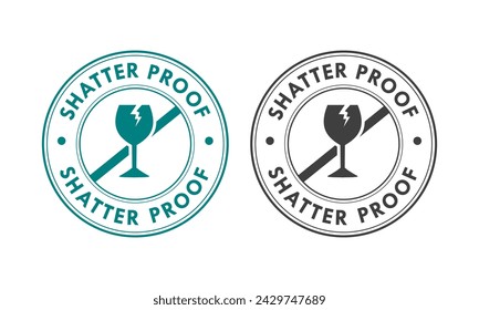 Shatter proof design abdge template illustration. suiatble for label product