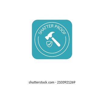 shatter proof icon vector illustration 