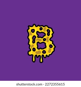 shatter vector letter b from weed cannabis vector
