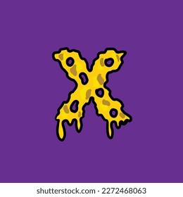 shatter vector letter x from weed cannabis vector
