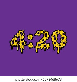 shatter vector number 420 from weed cannabis vector
