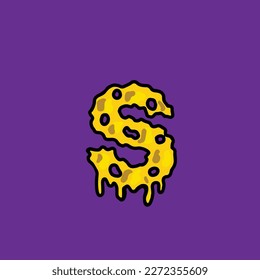 shatter vector s letter from weed cannabis vector