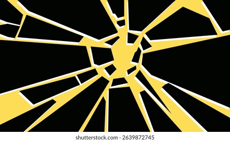 shattered broken black surface background