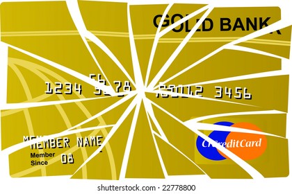 Shattered Credit Card Vector