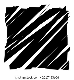 Shattered, fractured, broken square. Burst, explosion, and rupture effect texture. Split effect. Geometric square