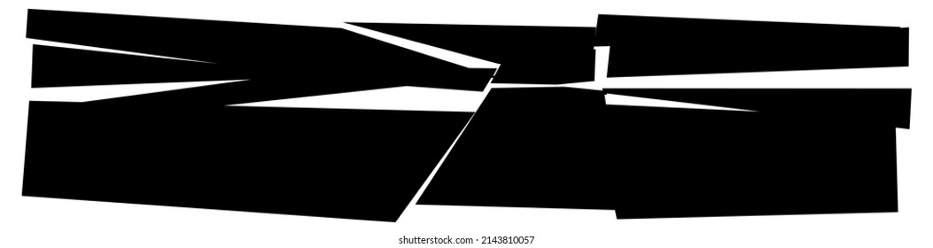 Shattered, fractured, broken texture. Splinters, shards, fragments pattern. Crack, exploded vector element