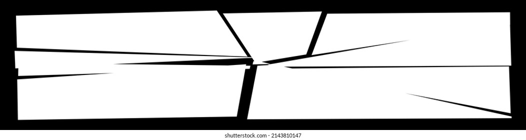 Textura destrozada, fracturada, rota. Esquinas, fragmentos, patrón de fragmentos. Crack, elemento vector explotado