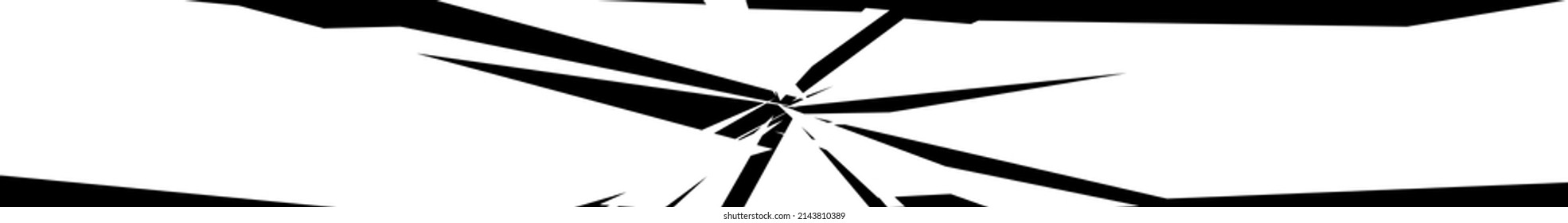 Shattered, fractured, broken texture. Splinters, shards, fragments pattern. Crack, exploded vector element