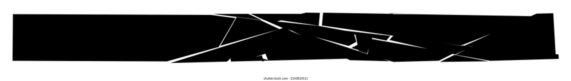 Shattered, fractured, broken texture. Splinters, shards, fragments pattern. Crack, exploded vector element
