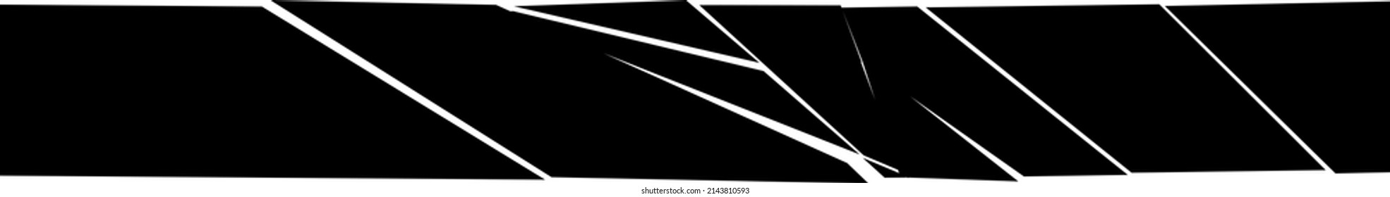 Shattered, fractured, broken texture. Splinters, shards, fragments pattern. Crack, exploded vector element