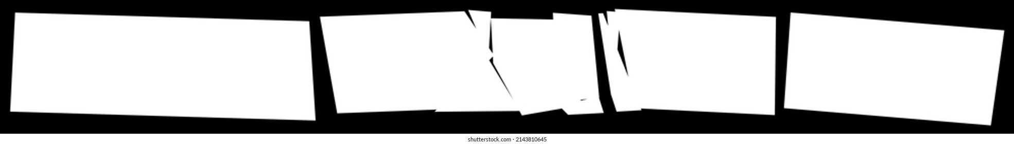 Geschrüttelte, gebrochene, zerbrochene Textur. Drucker, Schatten, Fragmente Muster. Crack, explodiertes Vektorelement
