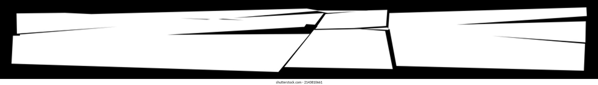 Textura destrozada, fracturada, rota. Esquinas, fragmentos, patrón de fragmentos. Crack, elemento vector explotado