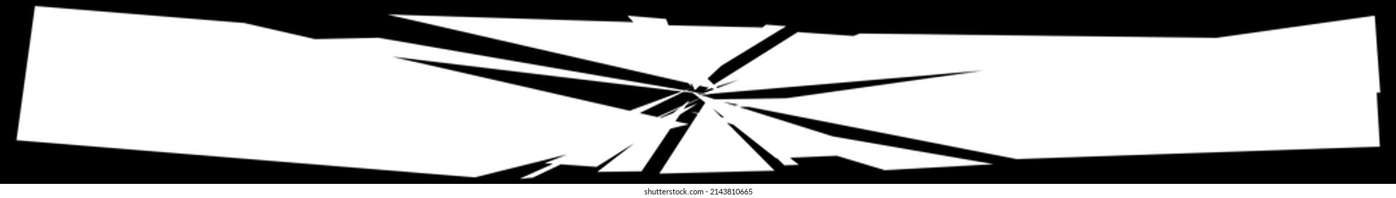 Textura destrozada, fracturada, rota. Esquinas, fragmentos, patrón de fragmentos. Crack, elemento vector explotado