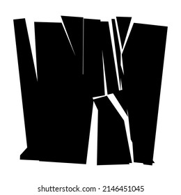 Shattered, fractured, broken texture. Splinters, shards, fragments pattern. Crack, exploded vector element