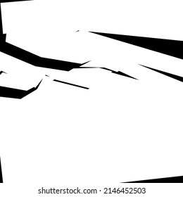Shattered, fractured, broken texture. Splinters, shards, fragments pattern. Crack, exploded vector element