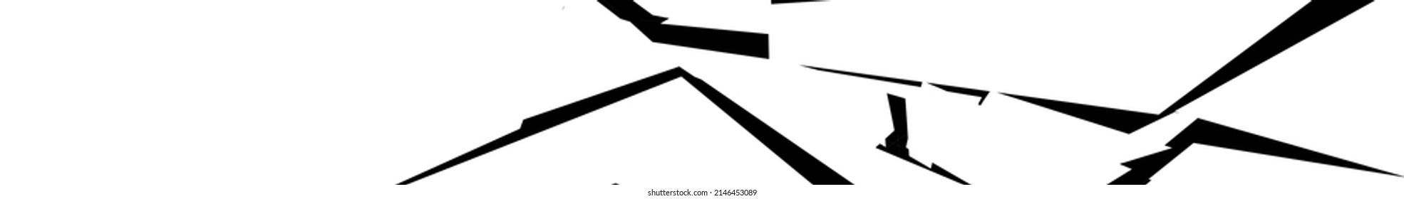 Shattered, fractured, broken texture. Splinters, shards, fragments pattern. Crack, exploded vector element