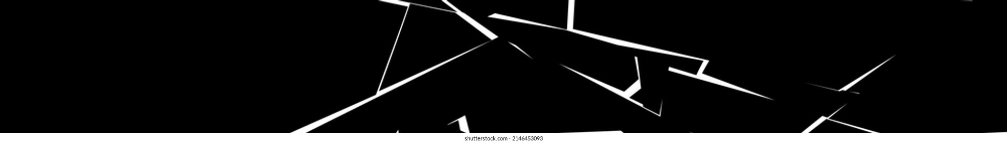 Shattered, fractured, broken texture. Splinters, shards, fragments pattern. Crack, exploded vector element