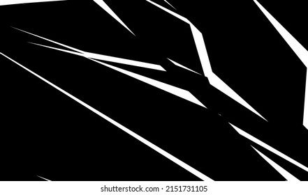 Shattered, fractured, broken texture. Splinters, shards, fragments pattern. Crack, exploded vector element